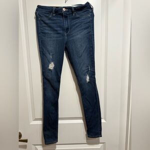 Hollister Blue Skinny Jeans Distressed Casual
